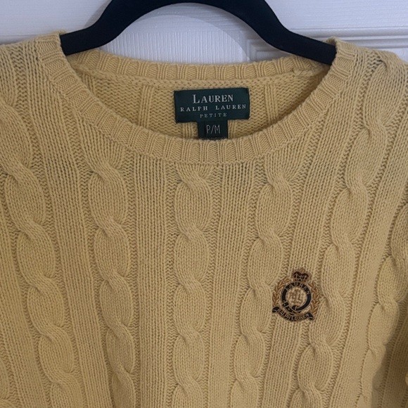 Ralph Lauren Mustard Cable Knit Sweater - Picture 4 of 6